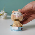 Puppy In A Tub Bobble Head Resin Showpiece