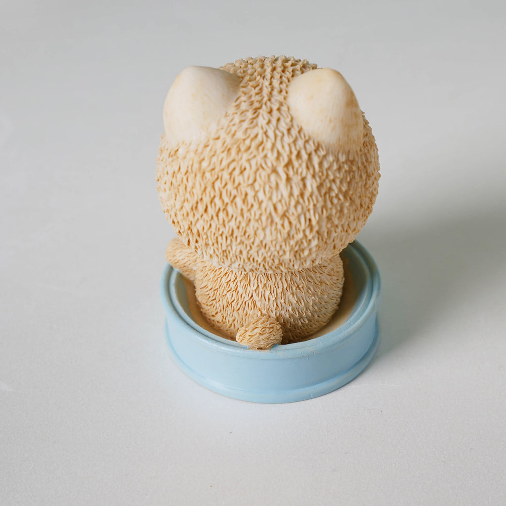 Puppy In A Tub Bobble Head Resin Showpiece