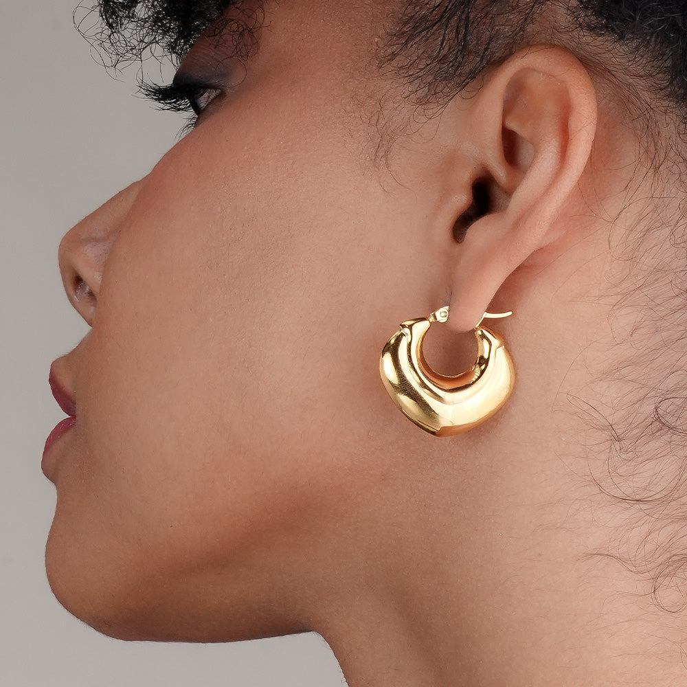 Echo Gold Arc Hoops