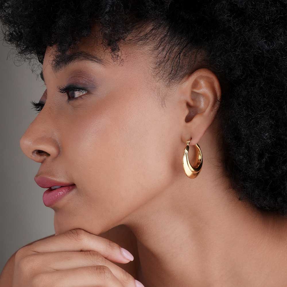 Ecliptic Gold Arc Earrings