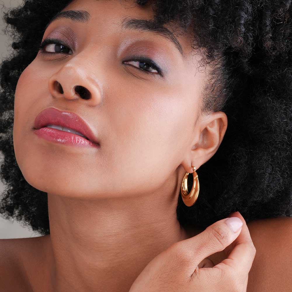 Ecliptic Gold Arc Earrings