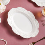 Faye Oval Ceramic Platter 13 Inch