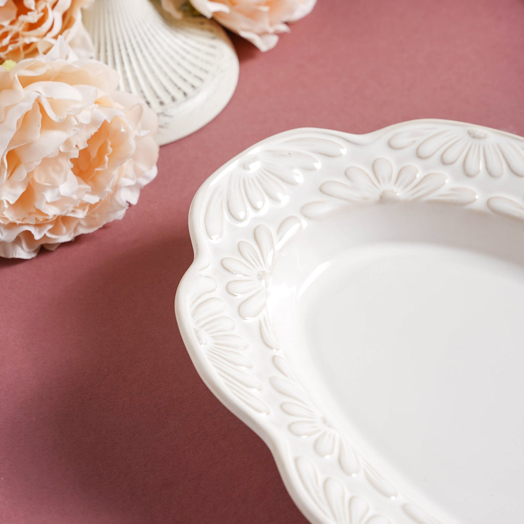 Faye Oval Ceramic Platter 13 Inch