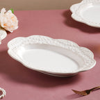 Faye Oval Ceramic Platter 13 Inch