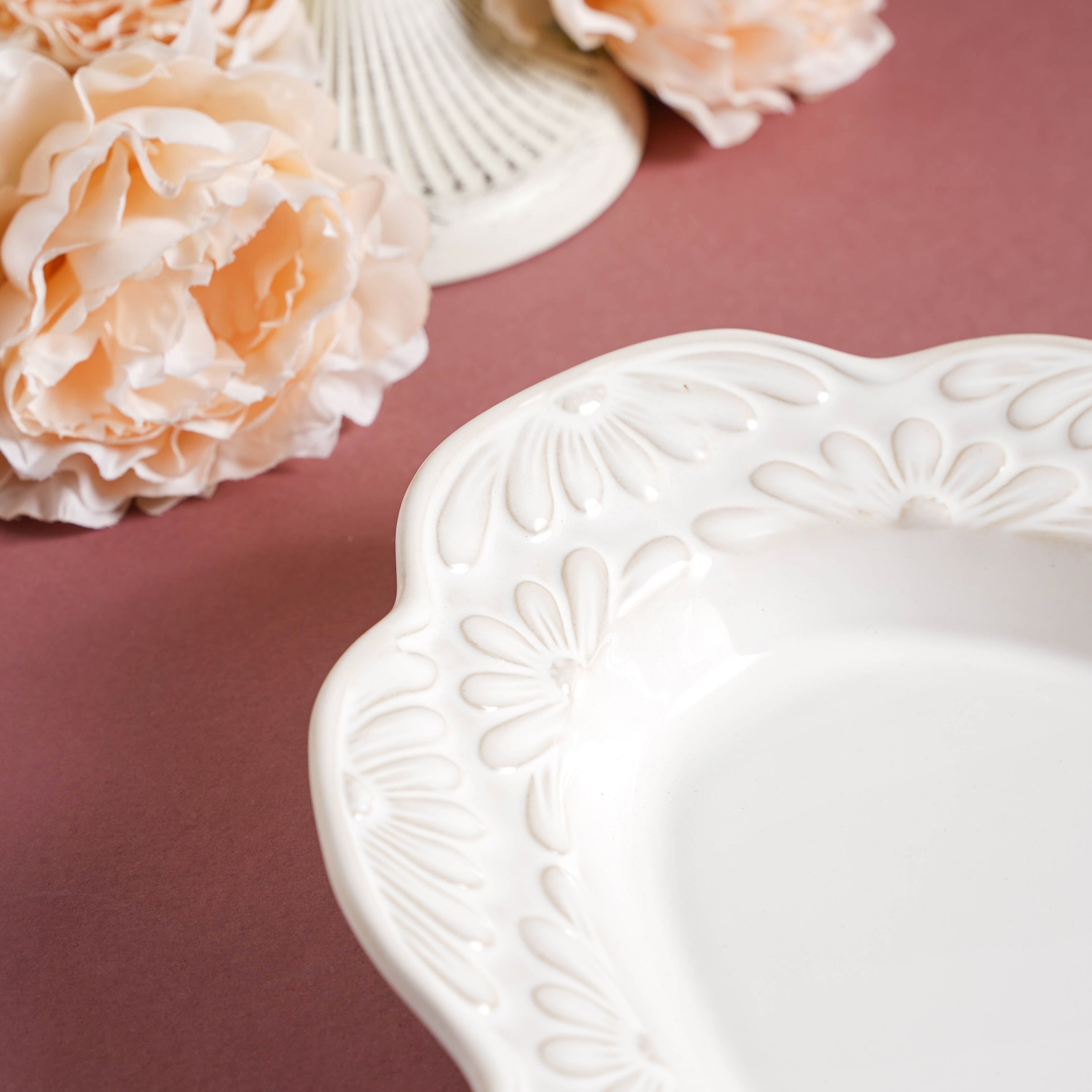 Faye Oval Ceramic Platter 13 Inch