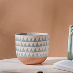 Chevron Blue Vase