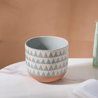 Chevron Blue Vase