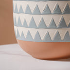 Chevron Blue Vase