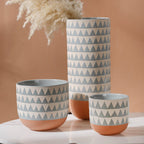 Chevron Blue Vase