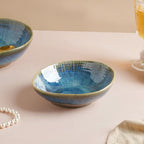 Boracay Organic Shaped Snack Bowl Blue 300 ml