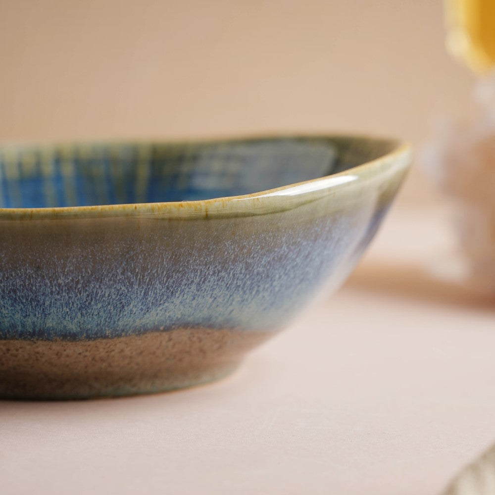 Boracay Organic Shaped Snack Bowl Blue 300 ml