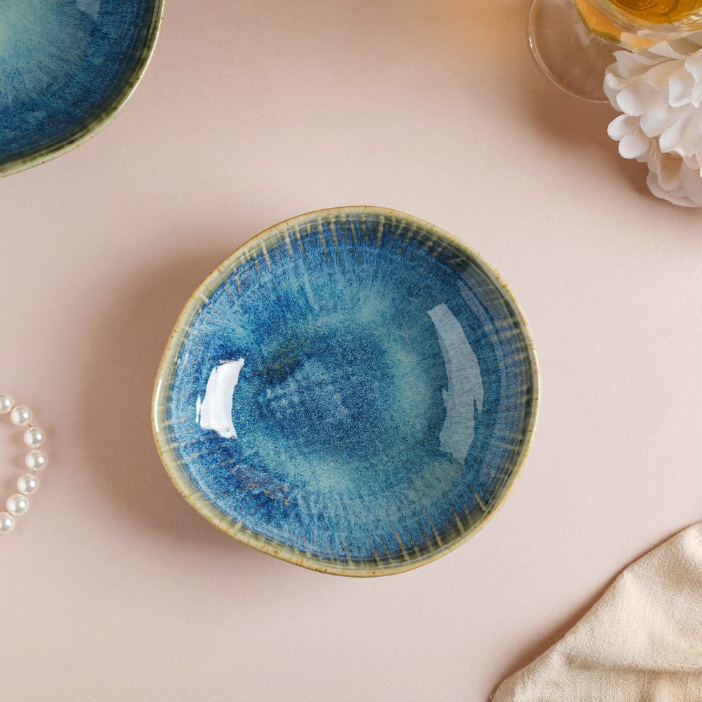 Boracay Organic Shaped Snack Bowl Blue 300 ml