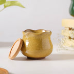 Botanica Ochre Ceramic Planter With Coaster