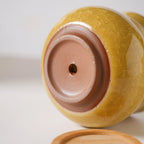 Botanica Ochre Ceramic Planter With Coaster