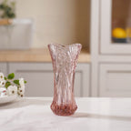 Pink Cut Glass Vase