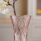 Pink Cut Glass Vase
