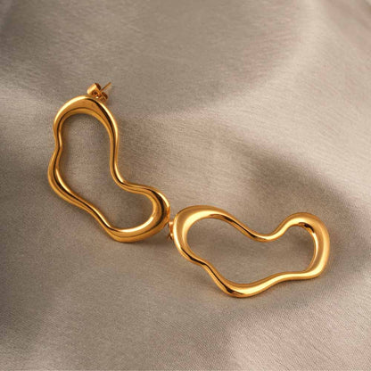 Irregular Wave Drop Earrings
