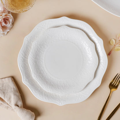 Serena Pearly White Snack Plate 8.5 Inch