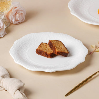 Serena Pearly White Snack Plate 8.5 Inch