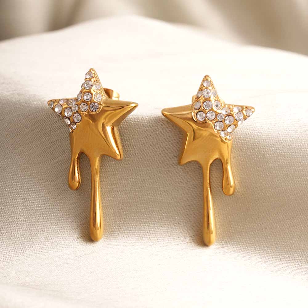 Dripping Star Drop Earrings