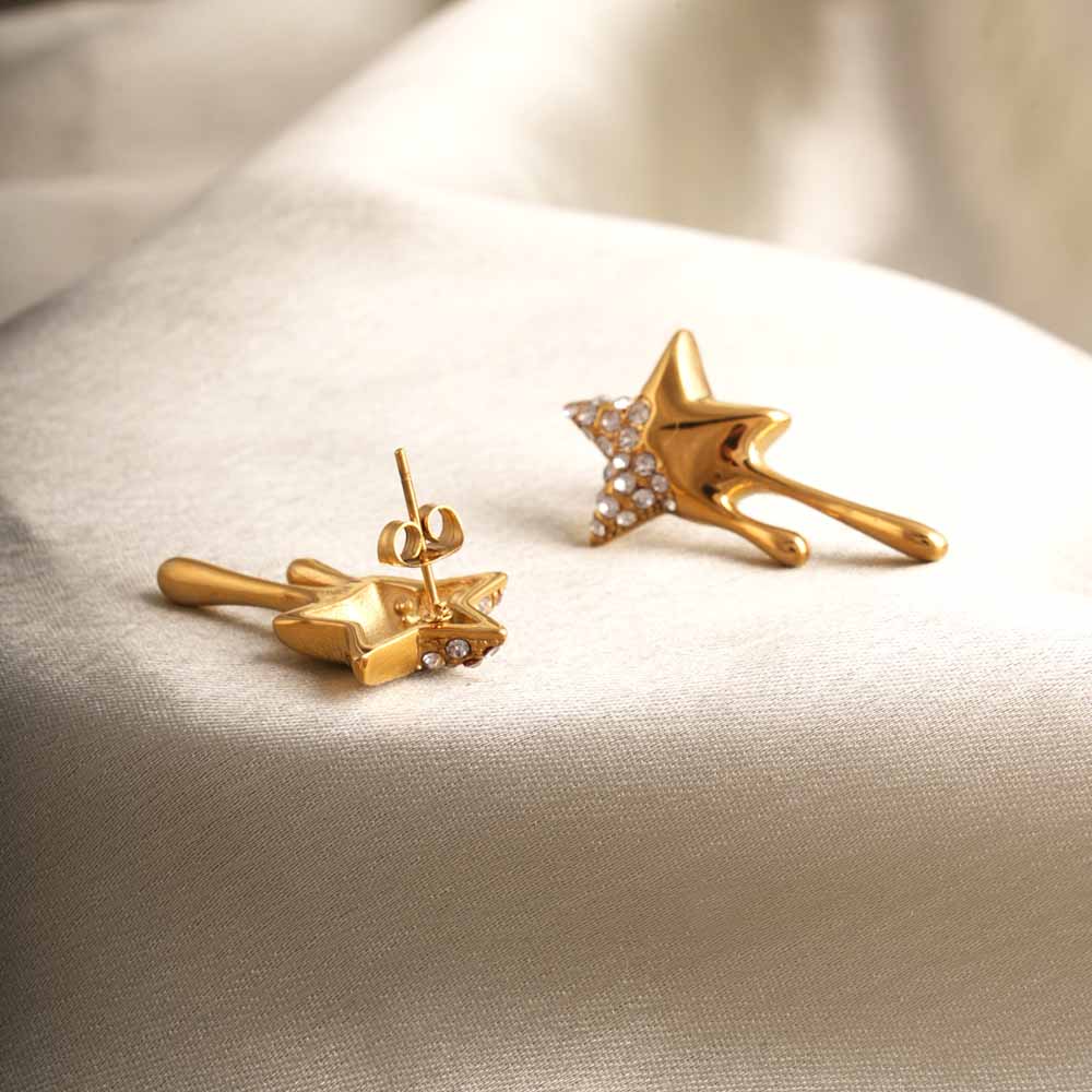 Dripping Star Drop Earrings