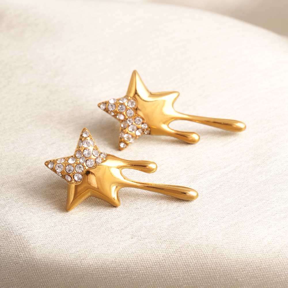 Dripping Star Drop Earrings