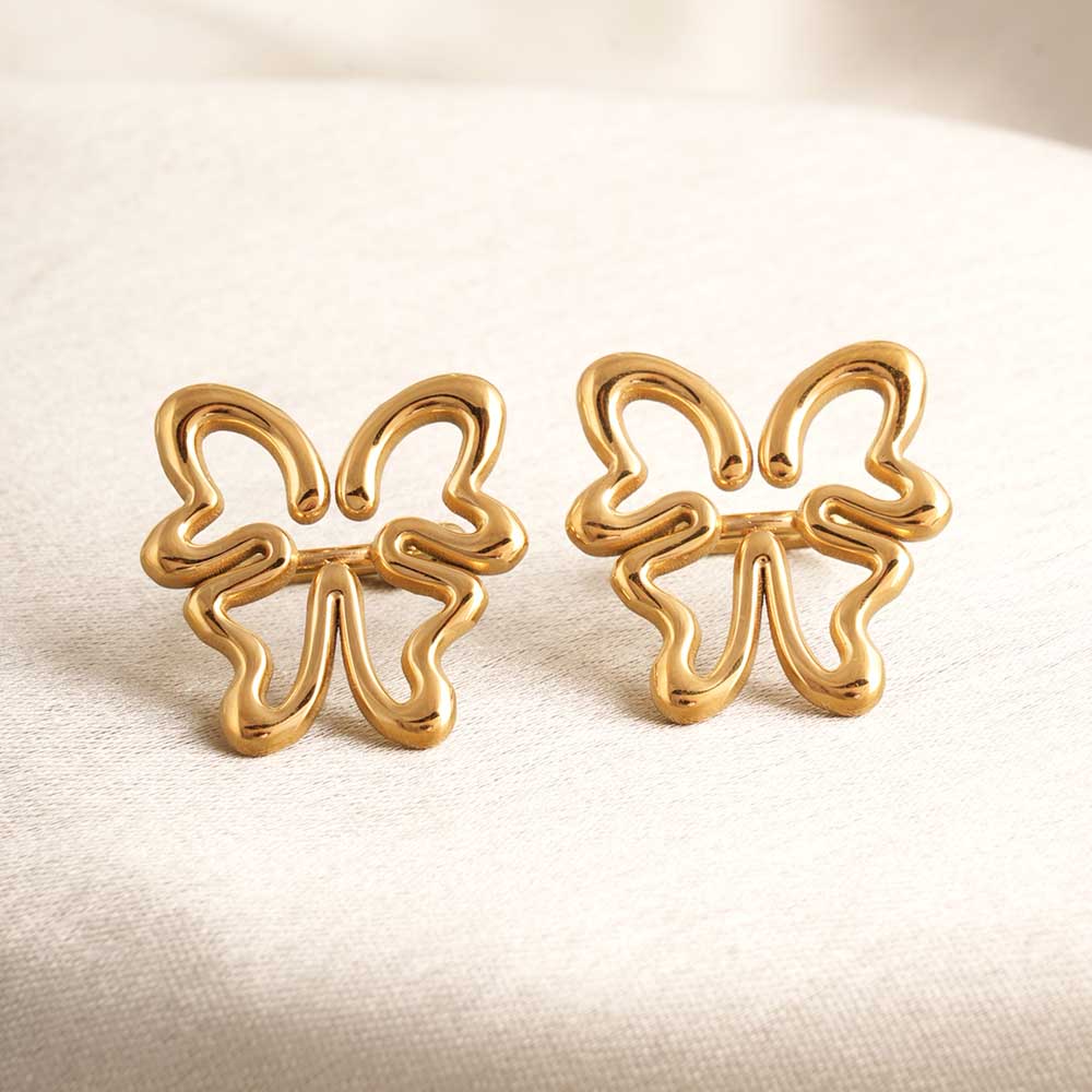 Golden Butterfly Cuff Earring