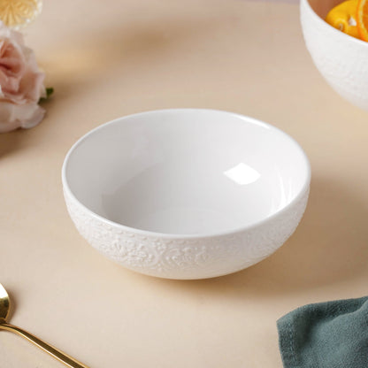 Serena Pearly White Snack Bowl 6 Inch 500 ml