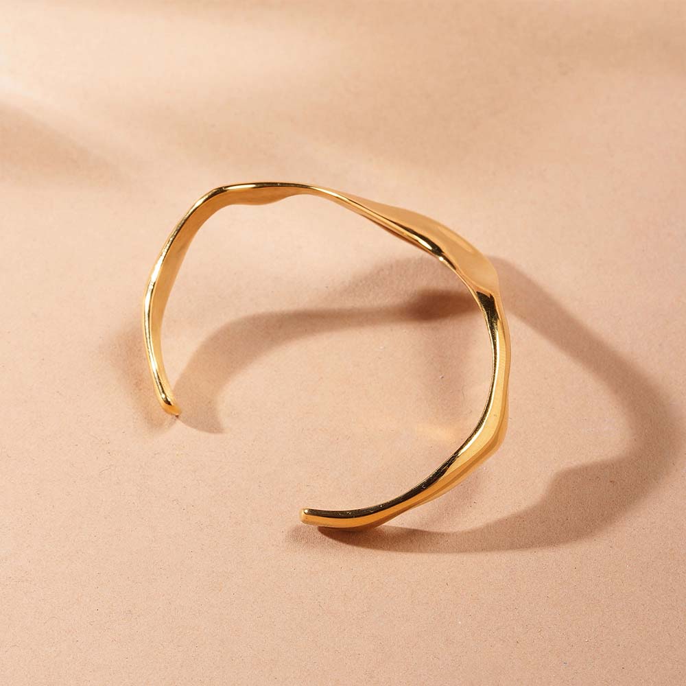 Wavy Edge Cuff Bracelet