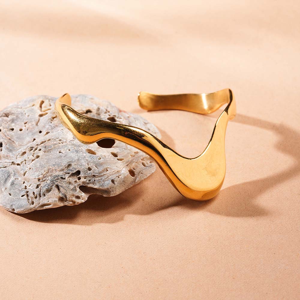 Wavy Edge Cuff Bracelet