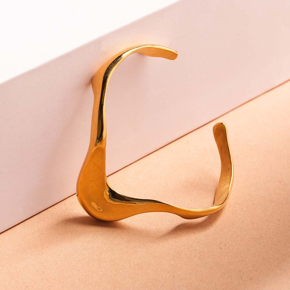 Wavy Edge Cuff Bracelet