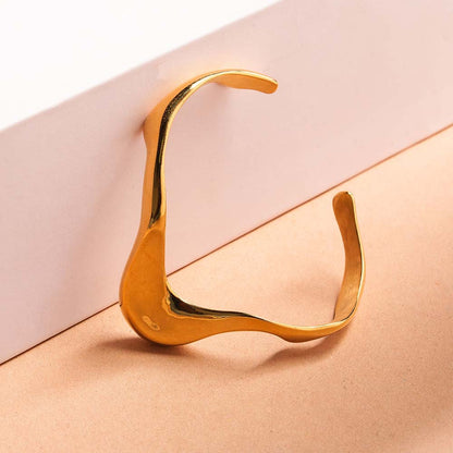 Wavy Edge Cuff Bracelet
