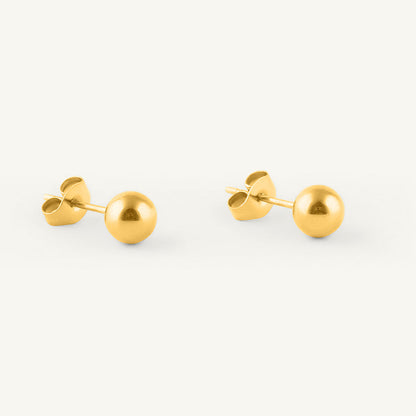 Beaded Grace Necklace & Plain Ball Stud Earrings Combo Set