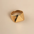 Bold Geometric Gold Ring