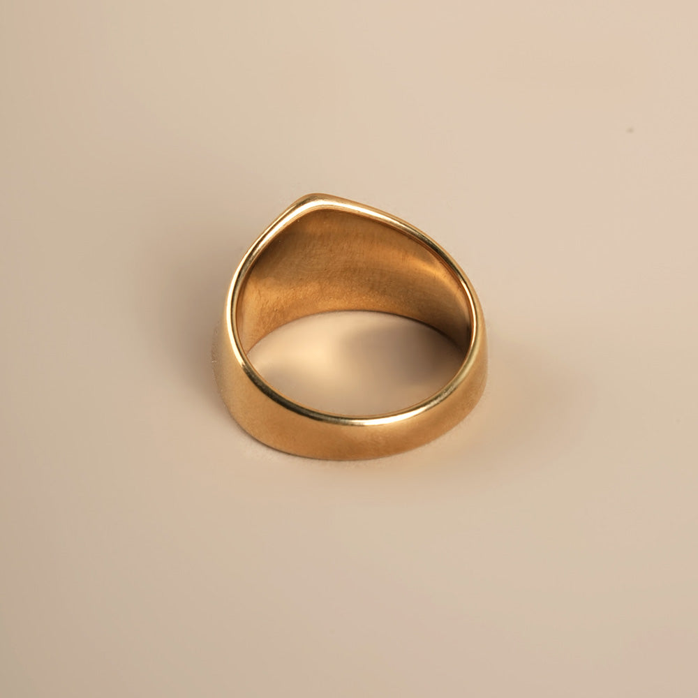 Bold Geometric Gold Ring