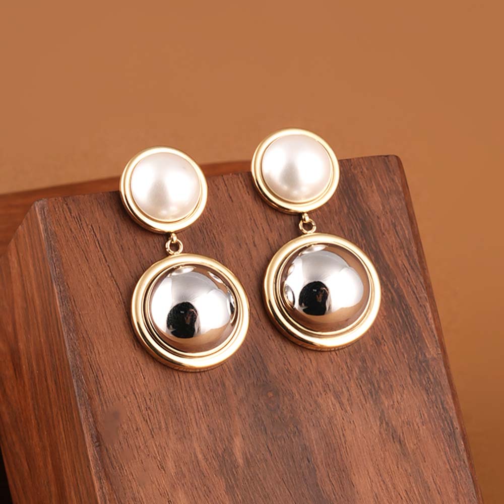 Double Circle Drop Earrings