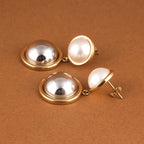 Double Circle Drop Earrings