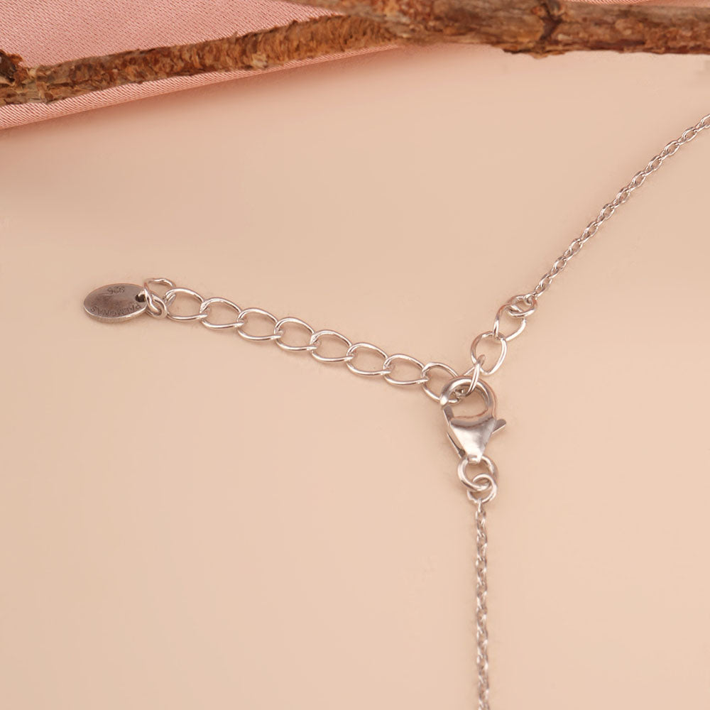 Heart-Cut Solitaire 925 Sterling Silver Necklace