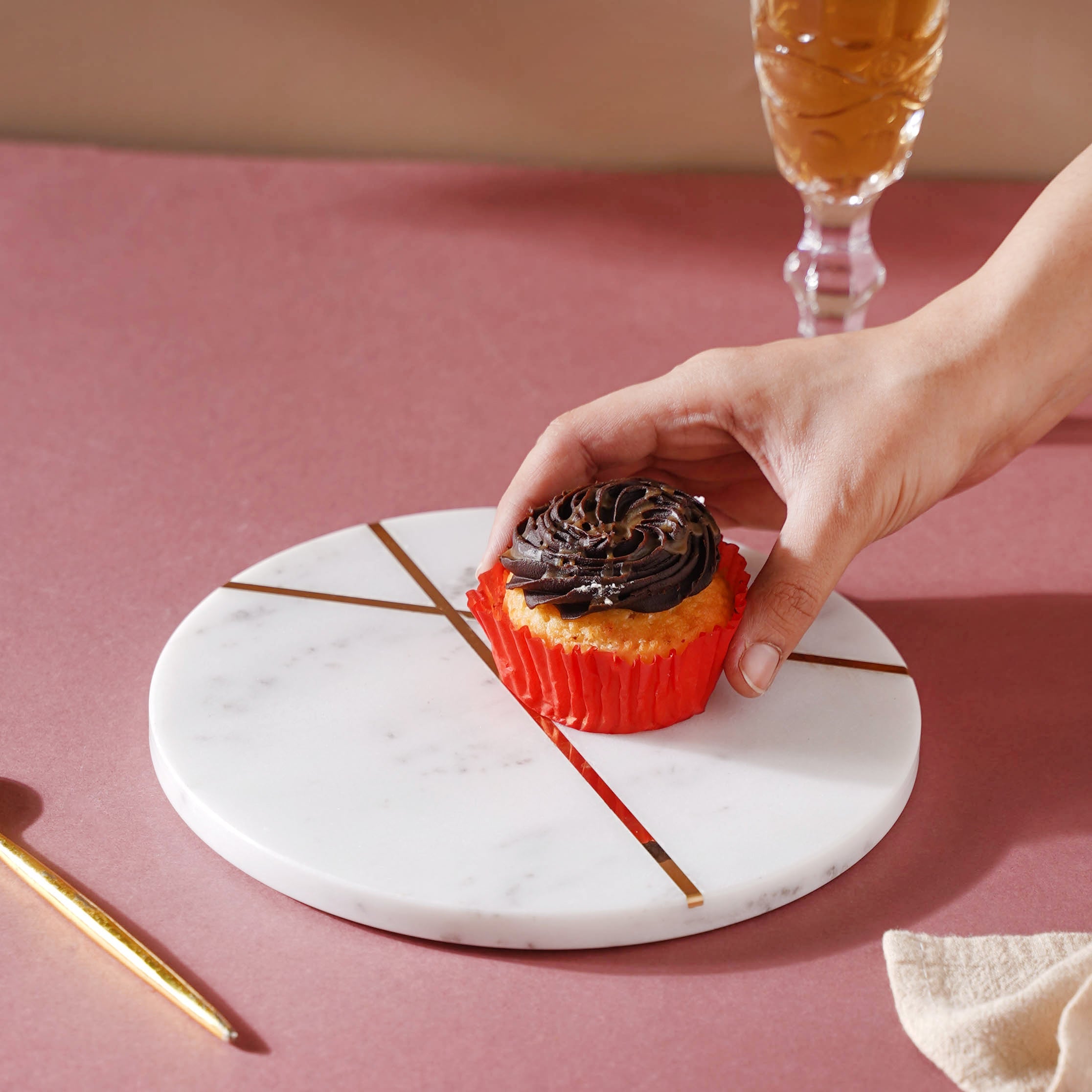 Circular Marble Tray