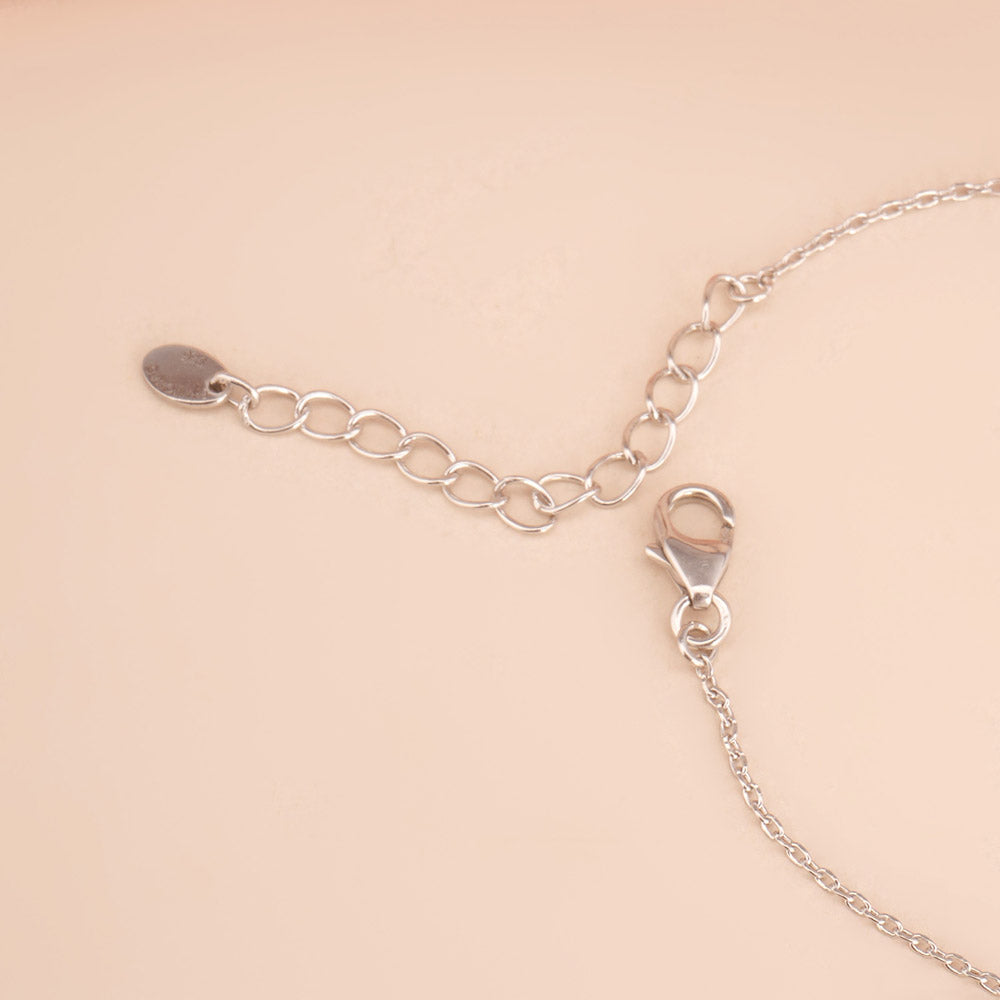 Hexa Halo Diamond 925 Sterling Silver Necklace