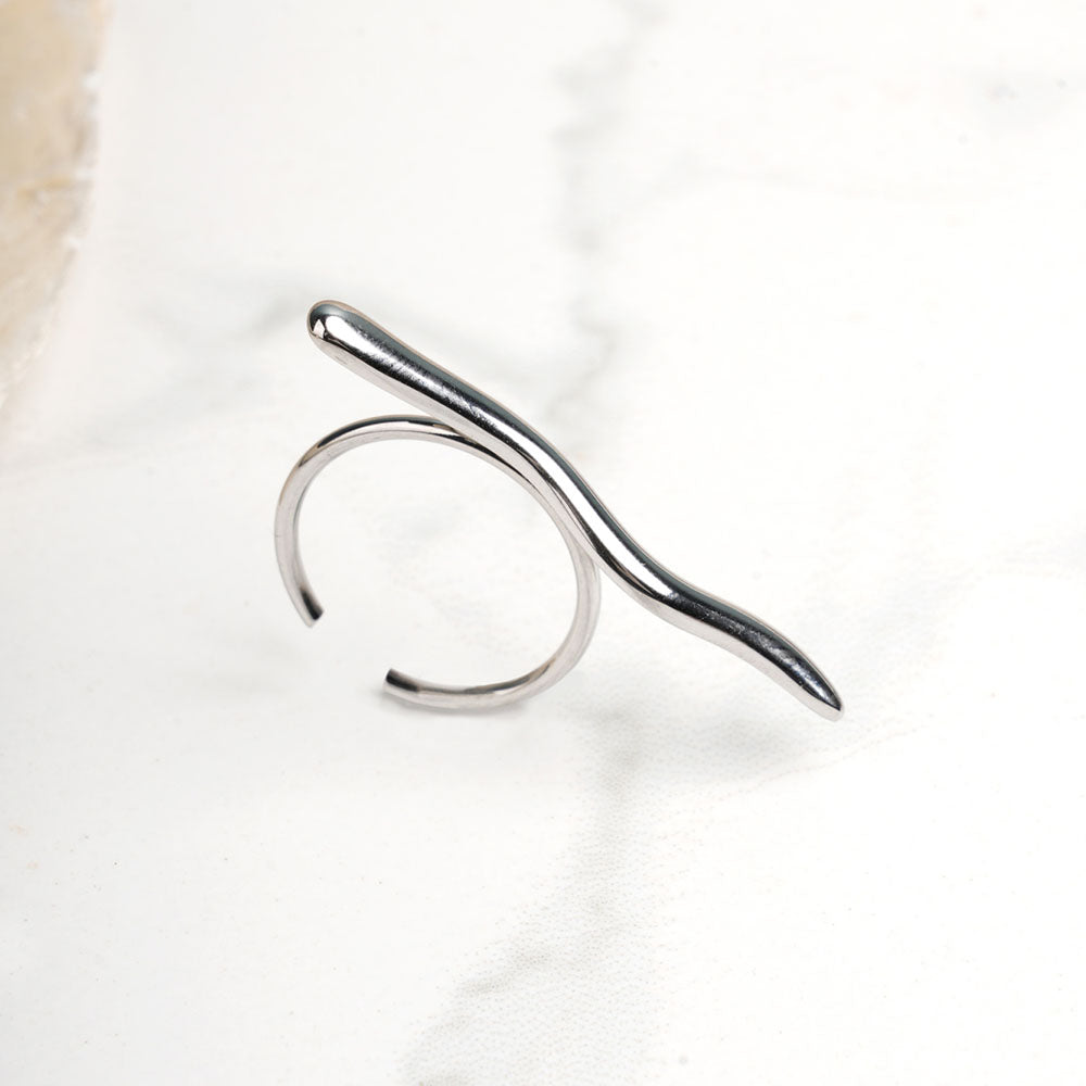 Delicate Wave Silver Ring