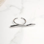 Delicate Wave Silver Ring