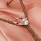 Cushion-Cut Halo 925 Sterling Silver Ring
