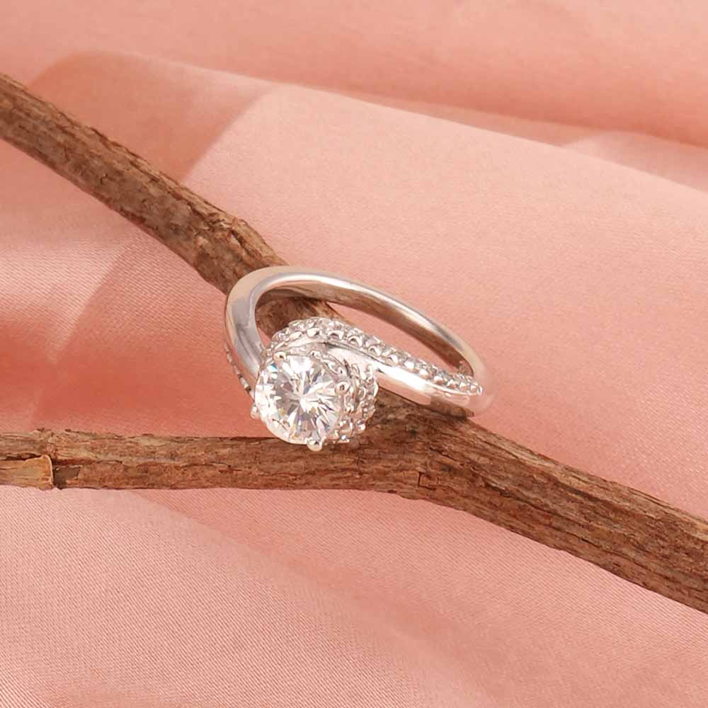 Cushion-Cut Halo 925 Sterling Silver Ring