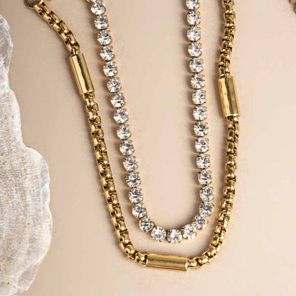 Golden Glamour Layered Bracelet