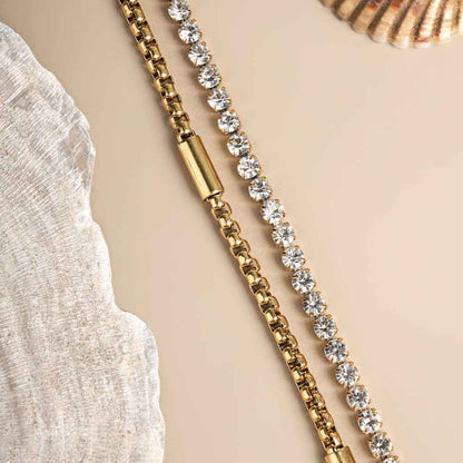 Golden Glamour Layered Bracelet