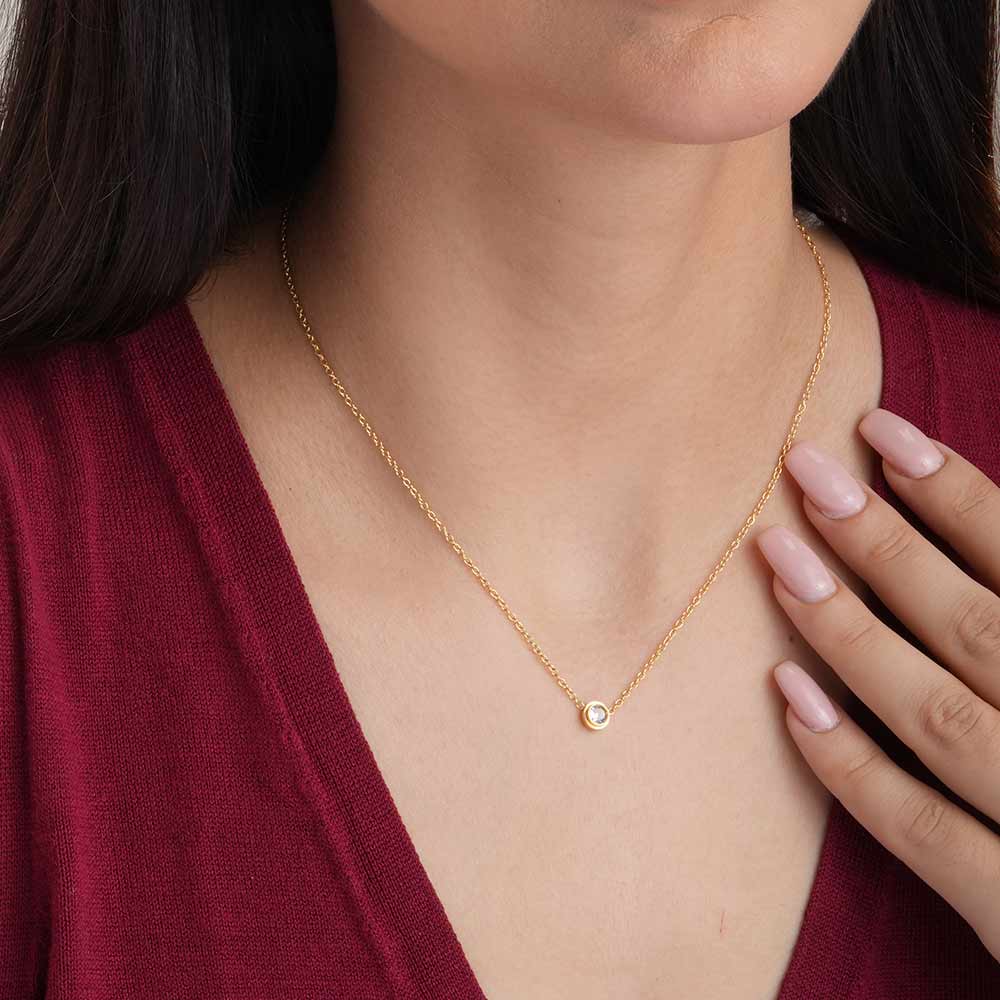 Stone & Strand Necklace & Crystal Love Bangle Bracelet Combo Set