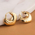 Echo Gold Arc Hoops