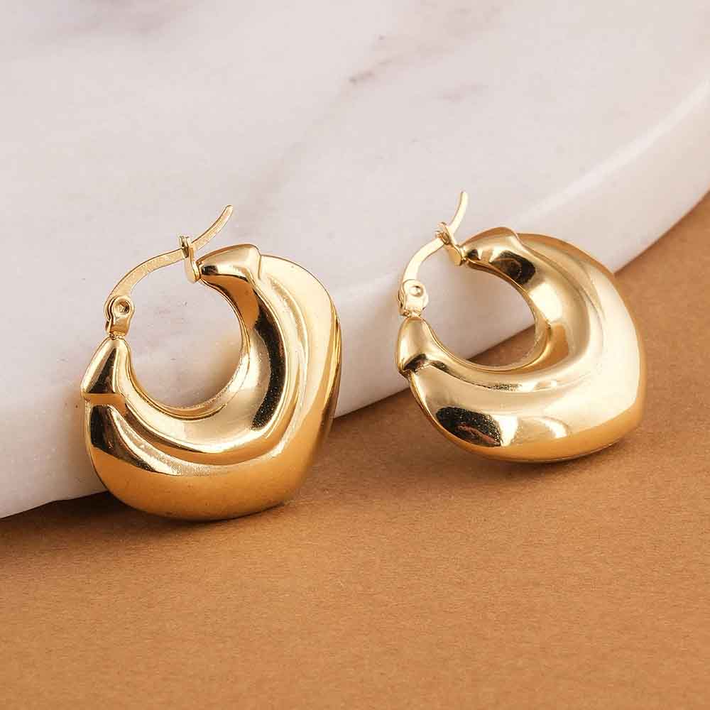 Echo Gold Arc Hoops