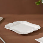 Riona Ceramic Vintage Platter White 9 Inch